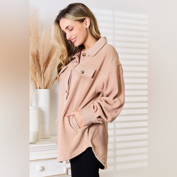 Heimish Cozy Girl Button Down Shacket - Picture 5 of 7